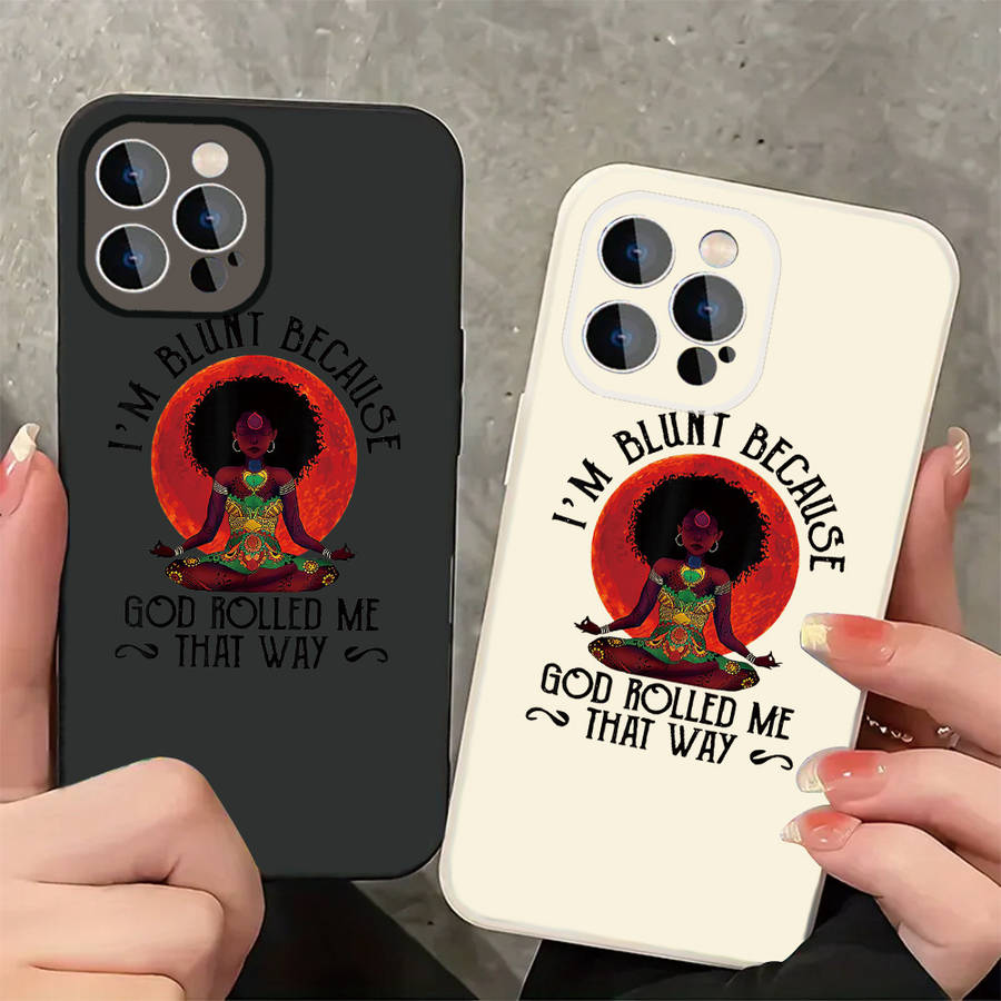 1Pc Ivory White For iPhone 14 Pro Max Meditative Woman Phone Case