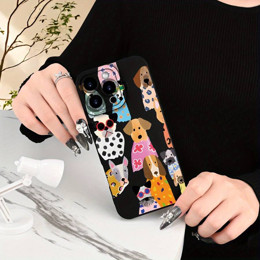 1Pc Black For iPhone 15 Pro Phone Case Phone Cover