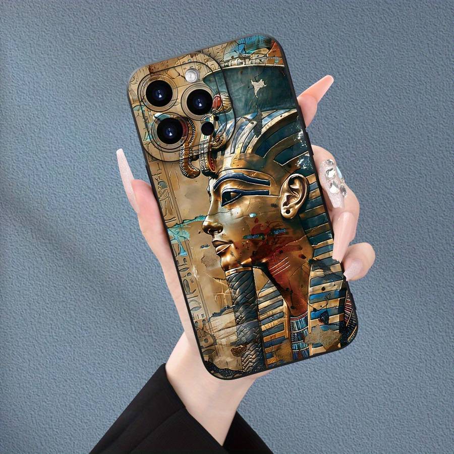 1Pc Black For iPhone XR Egyptian Pharaoh Phone Case