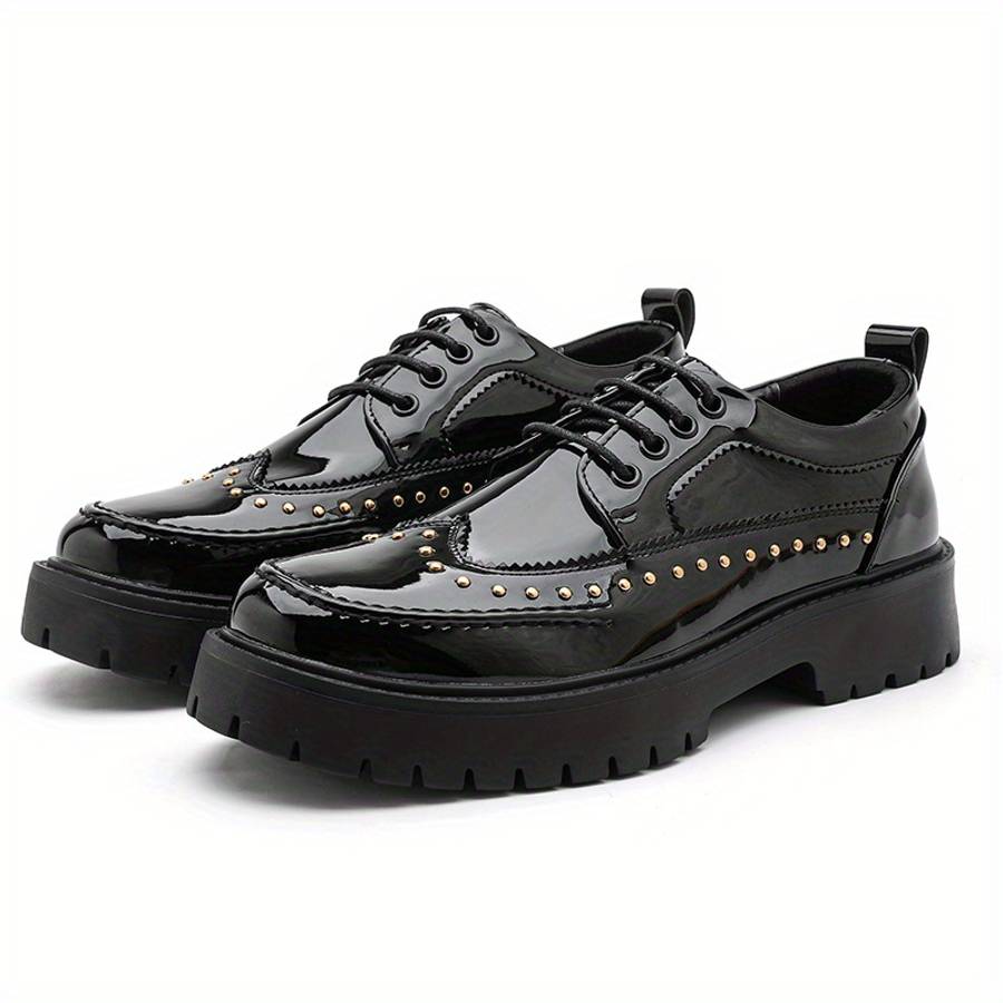 Mens Leather Shoes Color Black Sizeuk 8