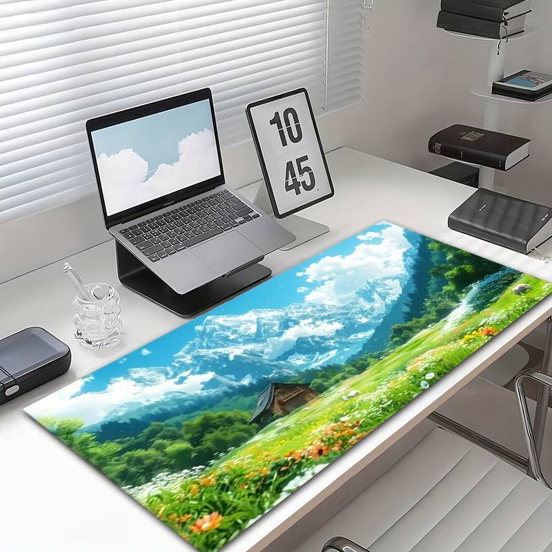 Mouse Pad Size 1Pc Snow Mountain Forest 30X80Cm