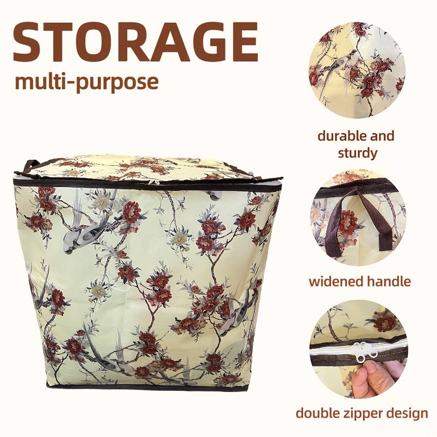 2Pcs Foldable Large Clothing Storage Bags Storage Multicolor 2Pcs