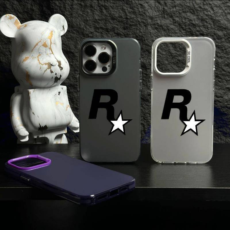 1Pc Blue For iPhone 7 Plus 8 Plus R Star Pattern Phone Case