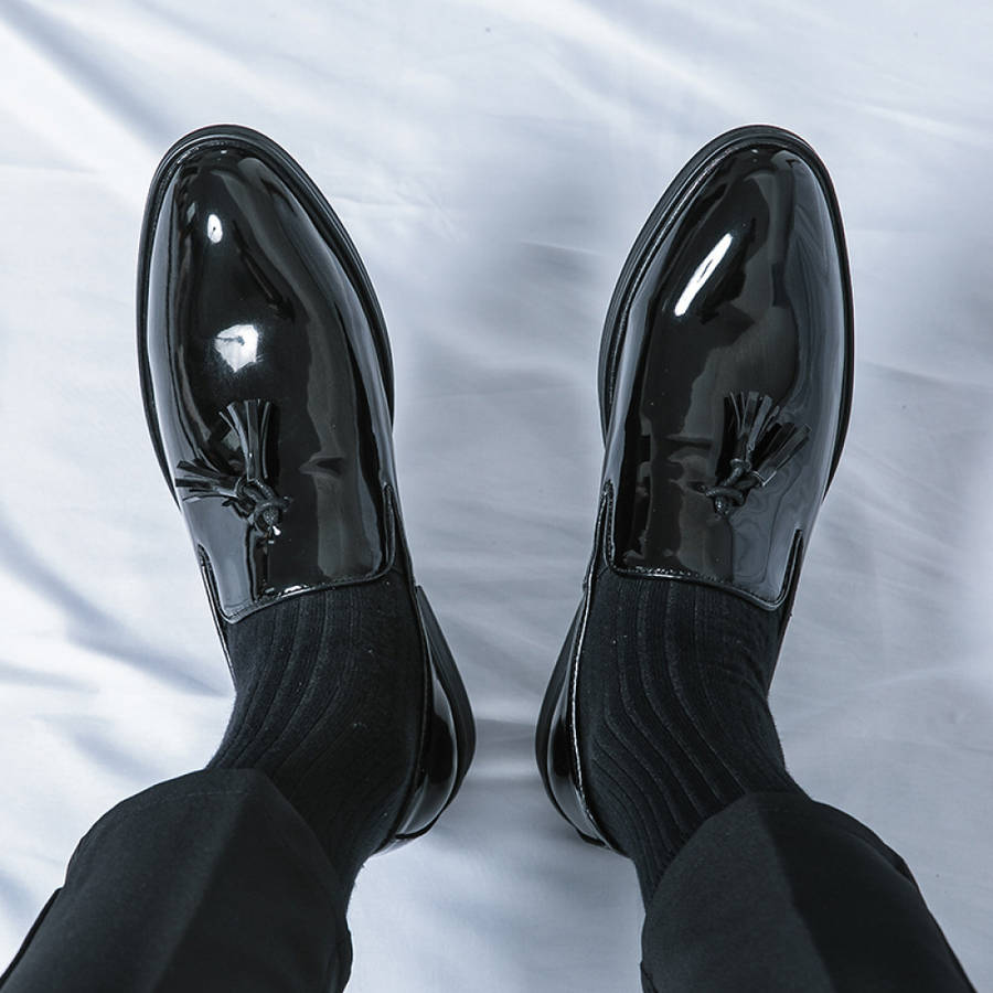 Mens Leather Shoes Color Black Sizeuk 8