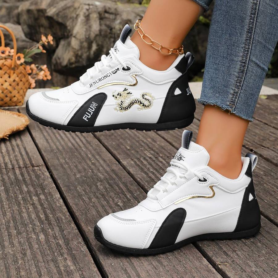 Women S Sneakers Color White Red Sizeuk 5.5