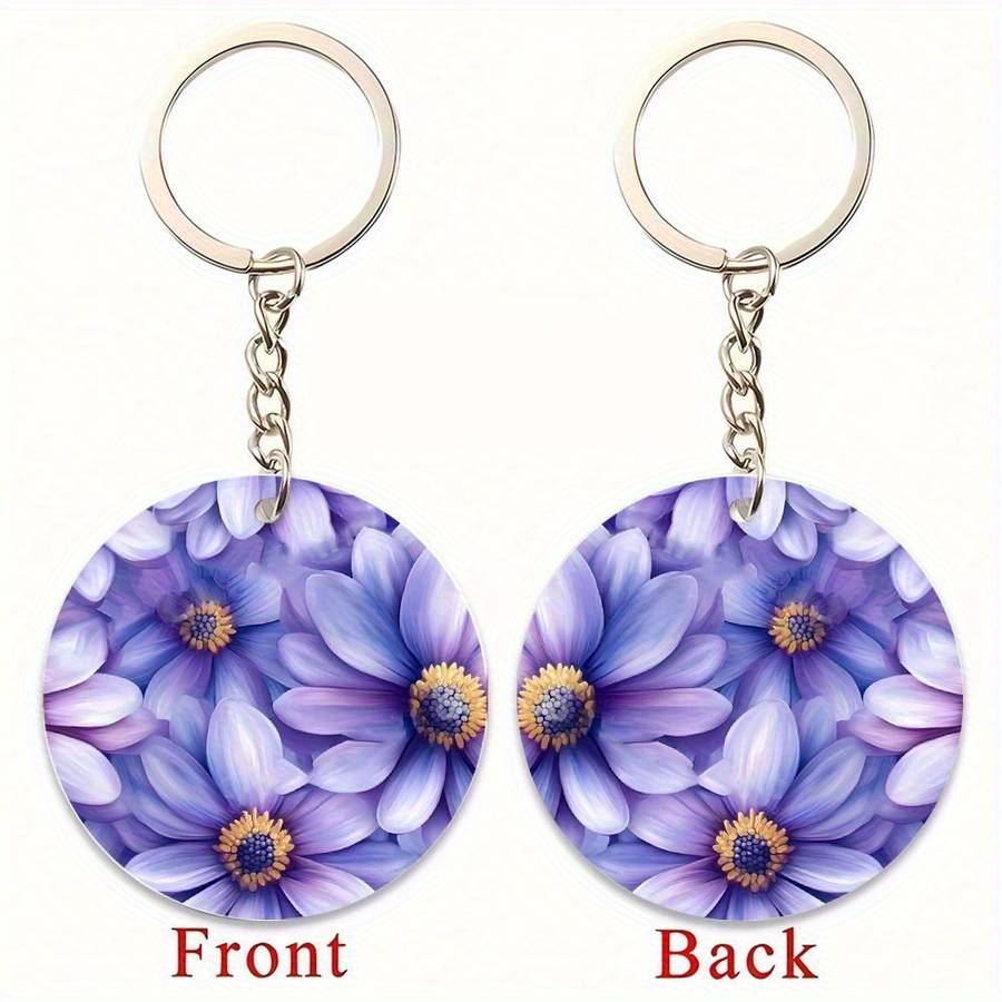 Minimalist Artistic Polished 97X1 97Inch Acrylic Round Keychains For Travel