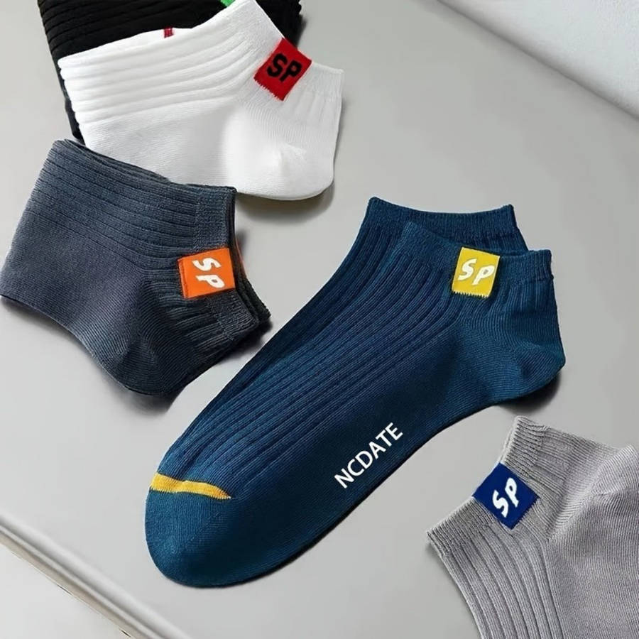 10 Pairs Of Random Colors One Size High Elastic Socks
