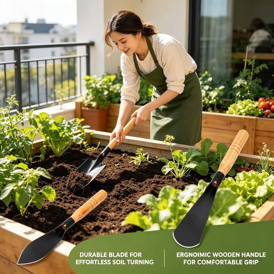 Garden Supplies Color 32Cm Wooden Handle Two Piece Set 16Cm Thick Handle Three Piece Set
