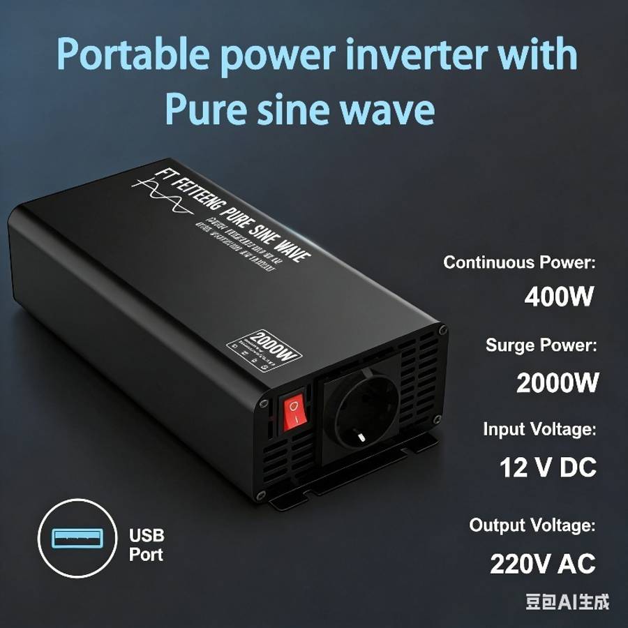 Inverter Applicable People Portable Pure Sine Wave 2000W