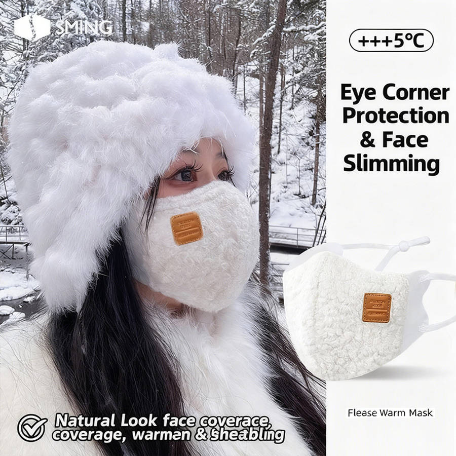 2Pcs Premium Shengming Warm Mask For Women Autumn Red