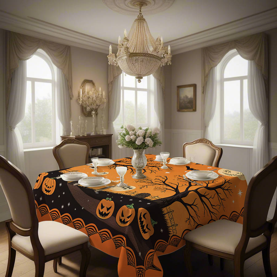 Halloween tablecloth decoration size 160cm x 160cm