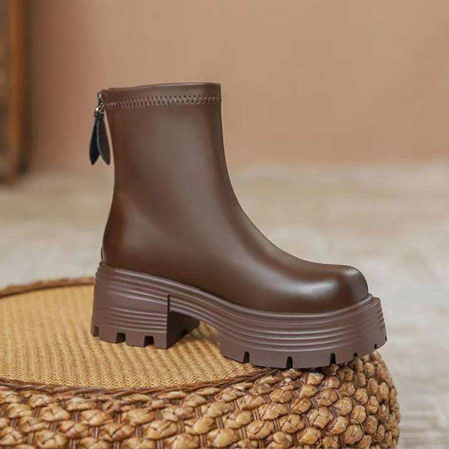 Women S High Heels Color Brown Plush Sizeuk 4