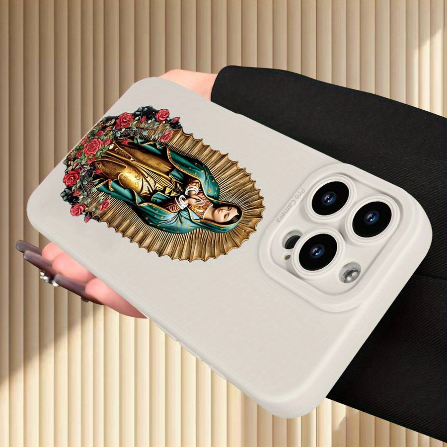 1Pc Ivory White For iPhone 7 Plus 8 Plus Nun Pattern Phone Case