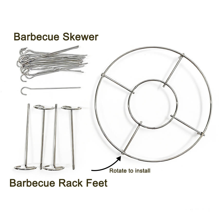 Grill Rack Model Detachable  Upgraded Version Includes Bbq Skewers