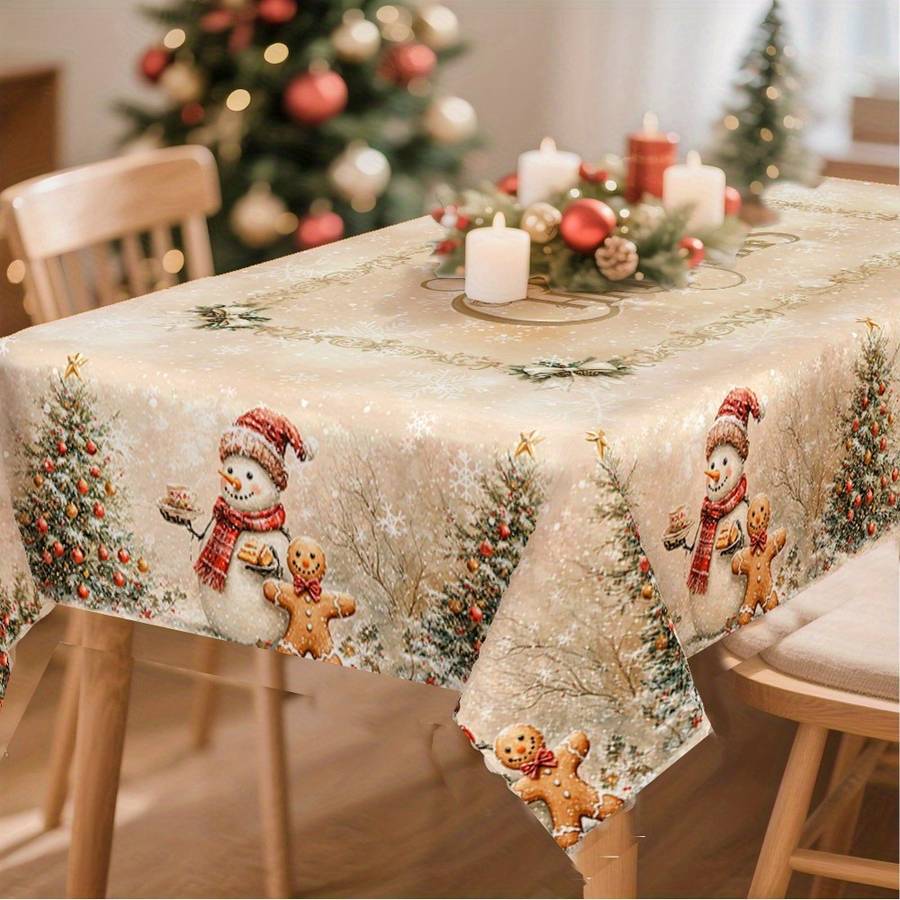 Christmas Tablecloth Size 150X150Cm Round