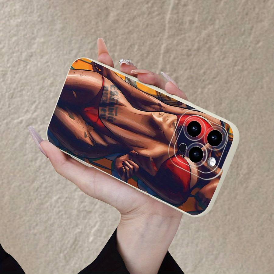 1Pc Ivory White For iPhone 16 Pro Max Beautiful And Sexy Beauty Phone Case