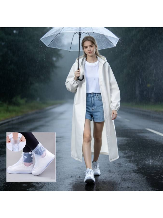 Raincoat Grey Size Asian Xl