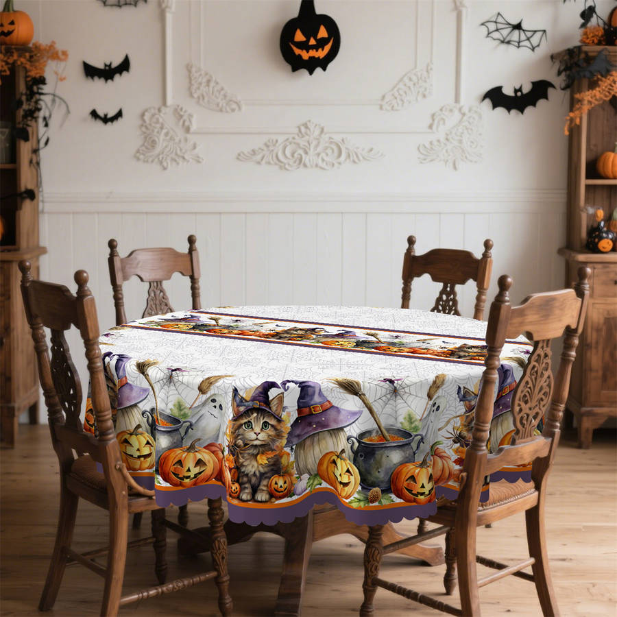 Halloween tablecloth decoration size Rectangle 60x86inch or 152x220cm