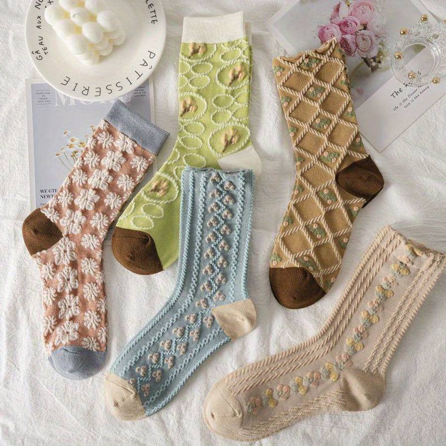 Women S Socks Color 5Pairs Mixed Colors Size Onesize