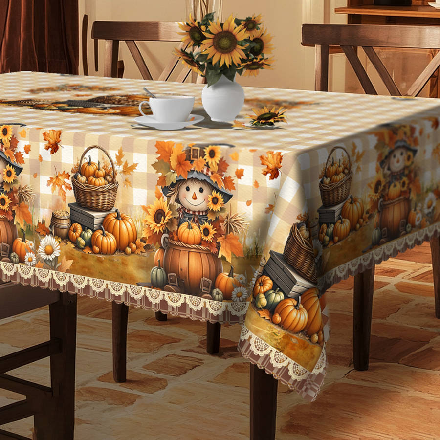 Halloween tablecloth decoration size Oval 152.4213.36cm