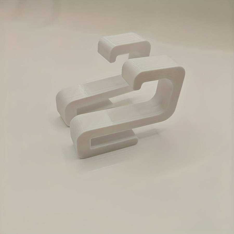 3D Shower Hooks Black White Drill Free Adhesive Mount For color White size 7.5cm
