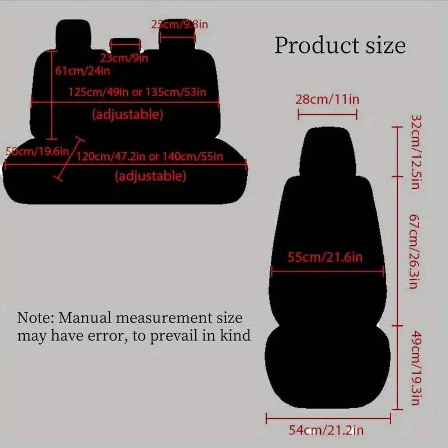 Car Seat Cushion 5Pcs Martha Red