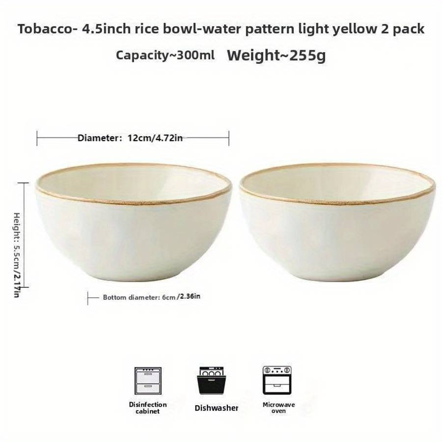 Bowl Color Water Ripple Light Yellow
