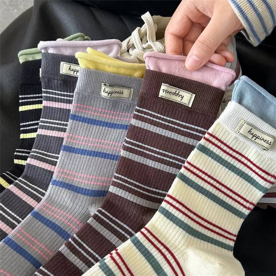 Women S Socks Color Mixed Color5 Pairs Size Asian Onesize