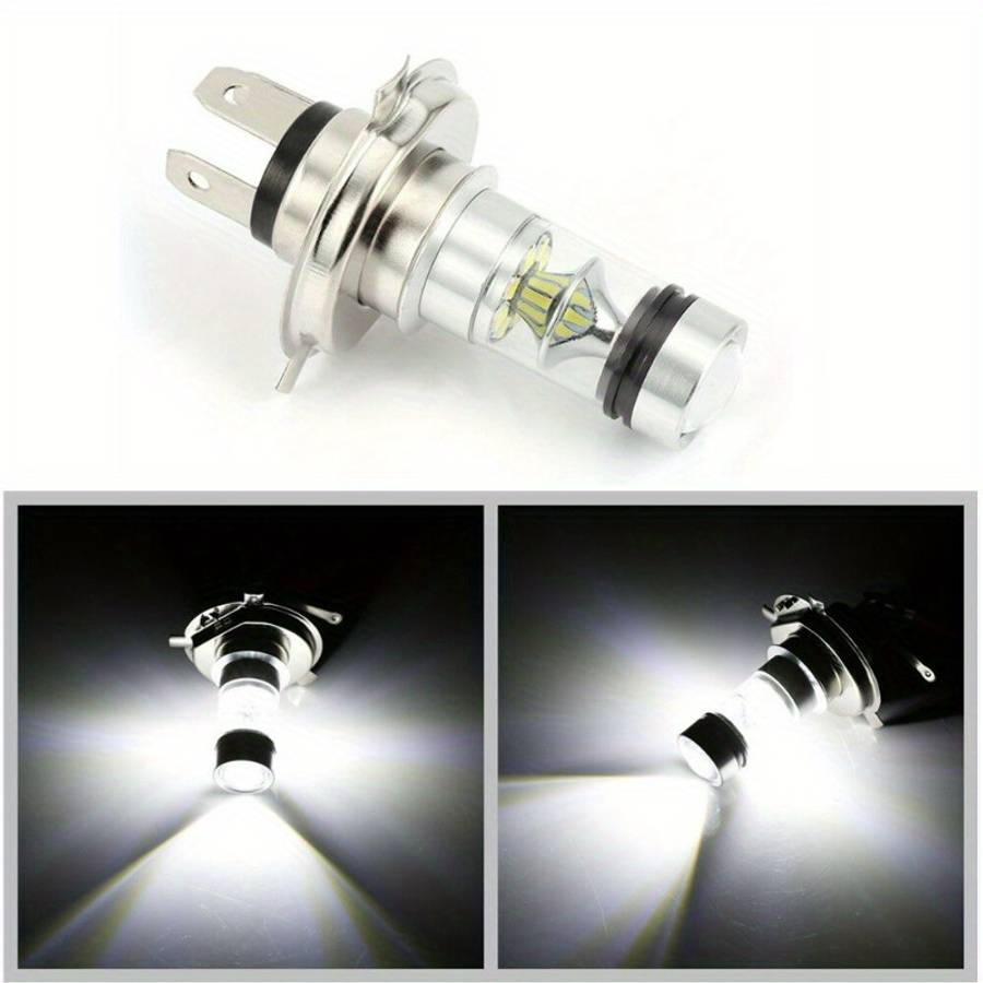 2Pcs H4 9003 LED Car Fog Light Bulbs  Low Beam 6500K 12V 100W
