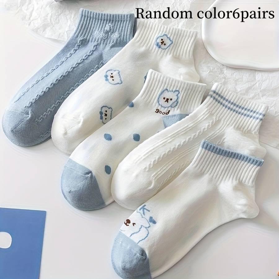 Women S Socks Color Random Color6Pairs Size Onesize
