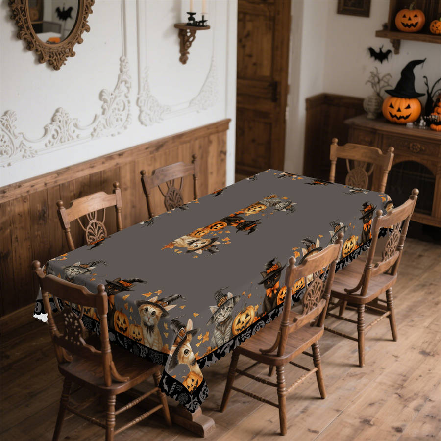 Halloween tablecloth decoration size Rectangle 55x70inch or 140x180cm