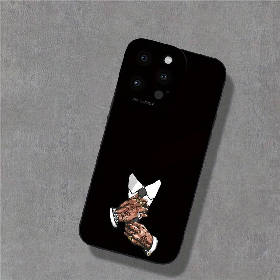 1Pc Black For iPhone X XS Handsome Suit Man Phone Case