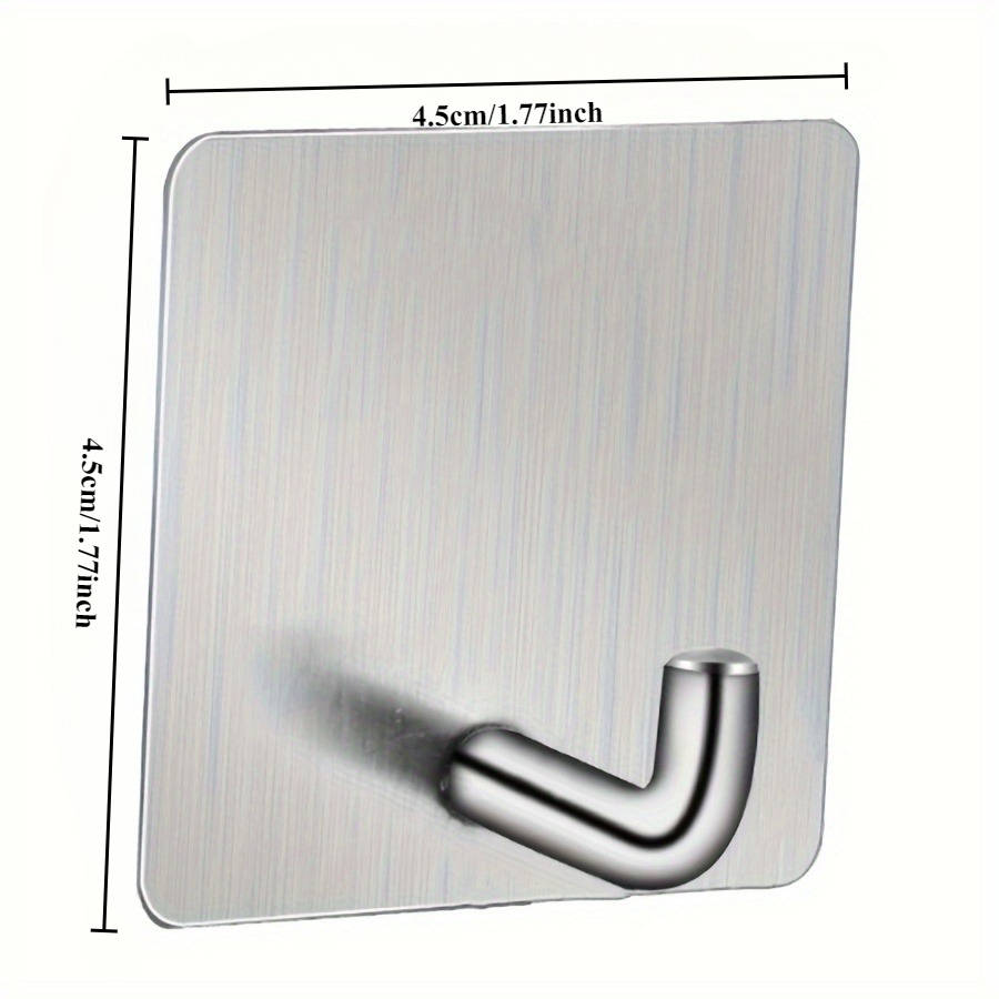 Adhesive Wall Hooks Metal Hanging Bathrooms Kitchens Doors color 4.5X4.5cm Quantity 1 Bag