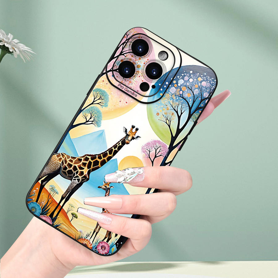 1Pc Black For iPhone 14 Pro African Style Phone Case