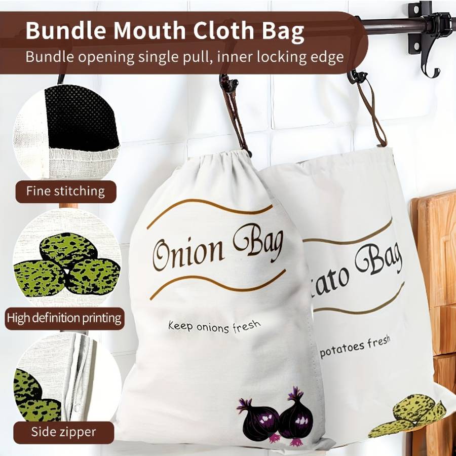 Food Storage Bags Color Onion Pattern