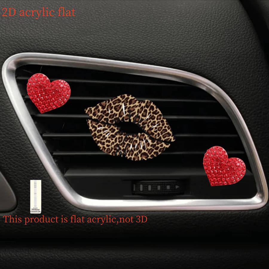 Car Interior Decor Color Air Outlet Clip 31 27 Pink 3 Piece Set