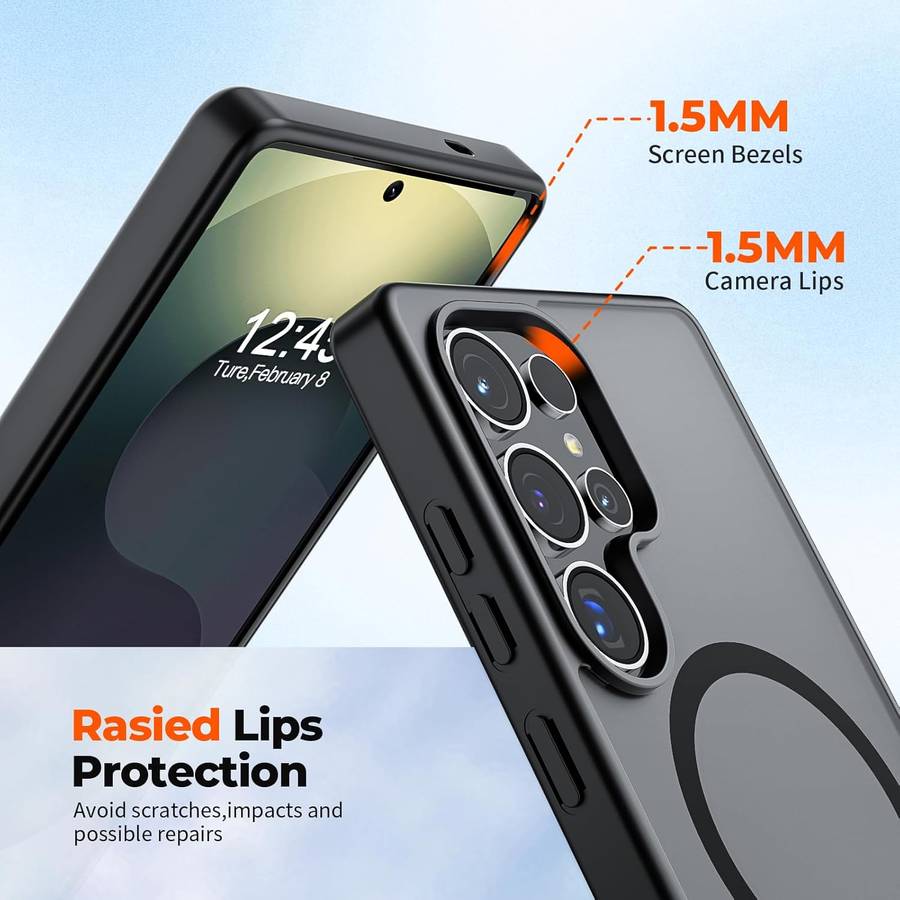 Phone Case Black Compatible Model Galaxy S24 Ultra