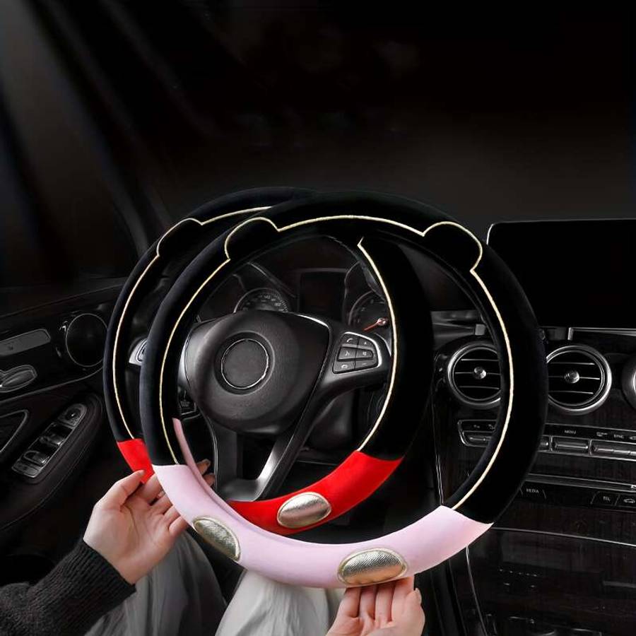 Car Steering Wheel Cover White Model Round