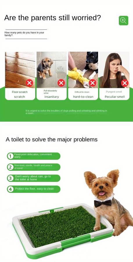 Pet supplies color Artificial lawn  three    layer pet toilet