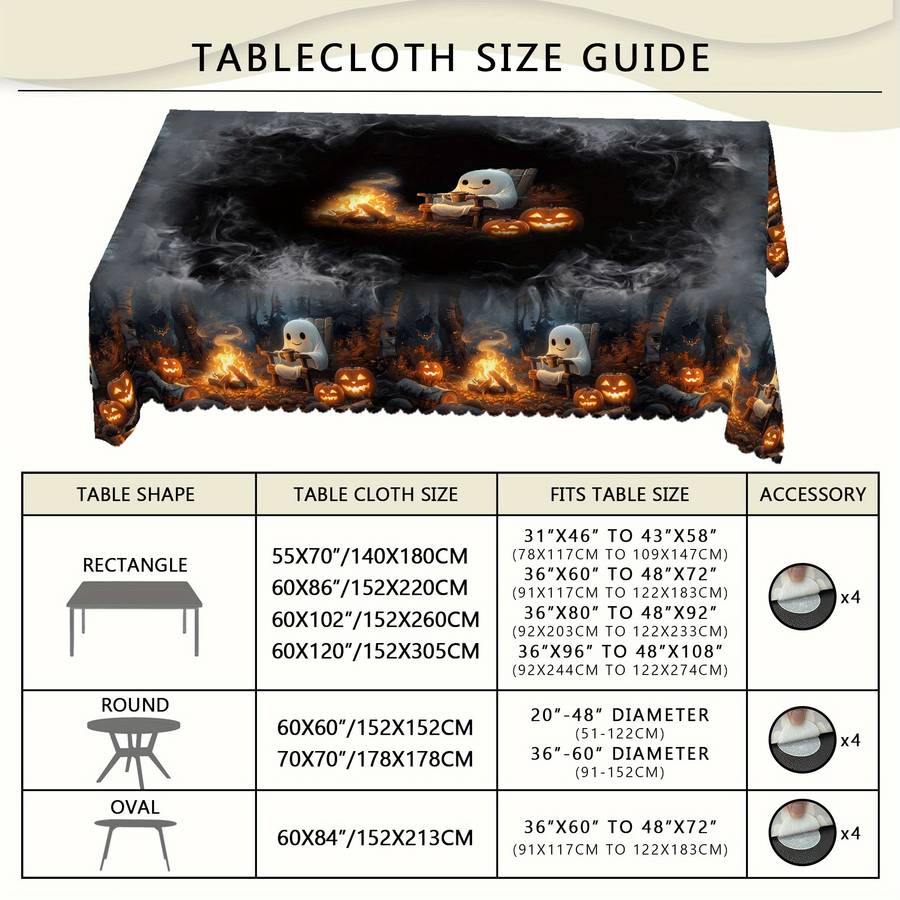 Halloween tablecloth decoration size Round 177.8177.8cm
