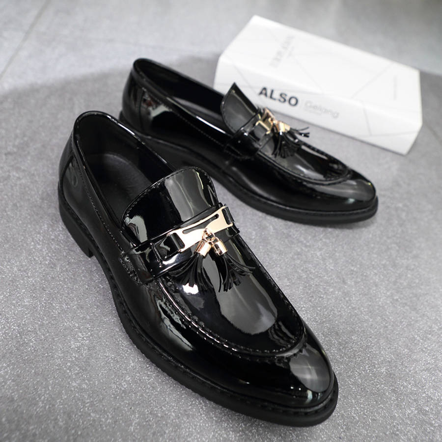 Mens Leather Shoes Color Black Sizeuk 5.5