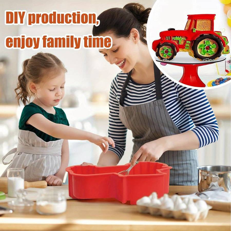 Suitable For Baking Molds Color 2Pcs Purple Tractor Cake Mold