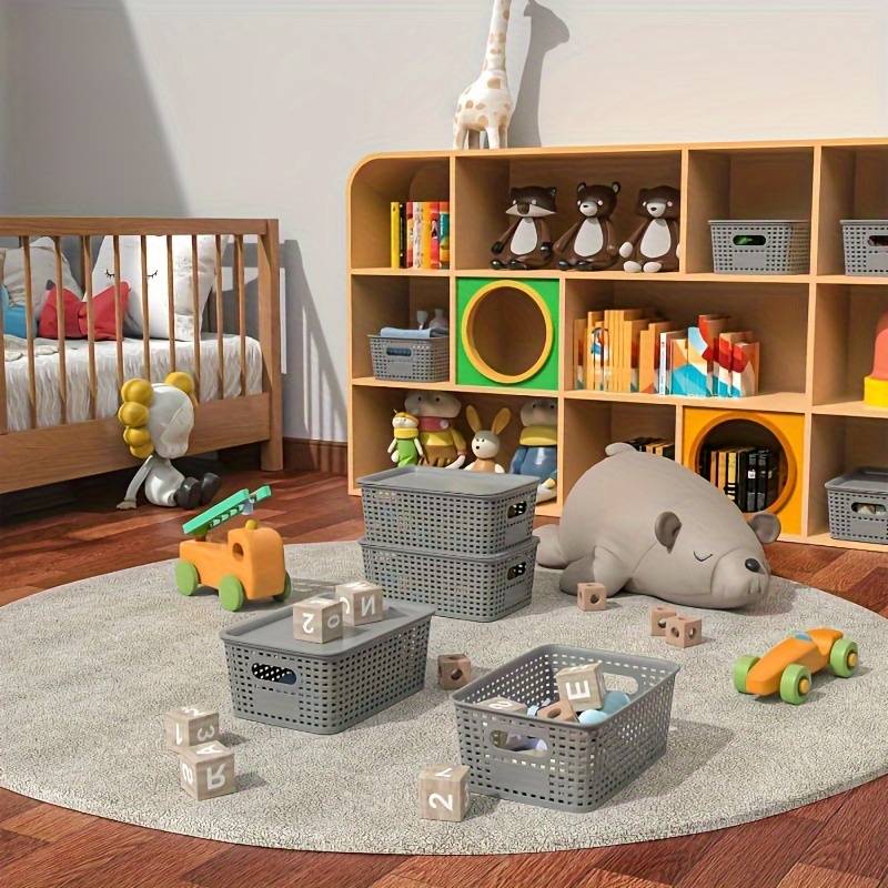 Storage And Organizationcolor Gray 6 Piece Set With Cover