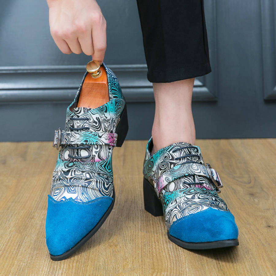 Mens Leather Shoes Color Blue Sizeuk 8