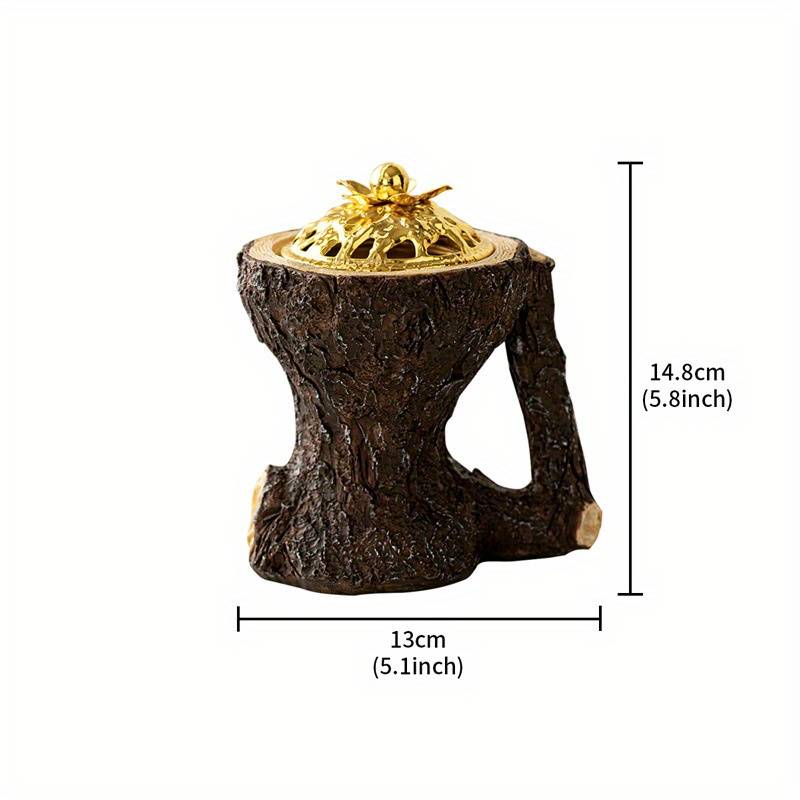 Incense Burner Color  Tree Bark Handle Incense Burner