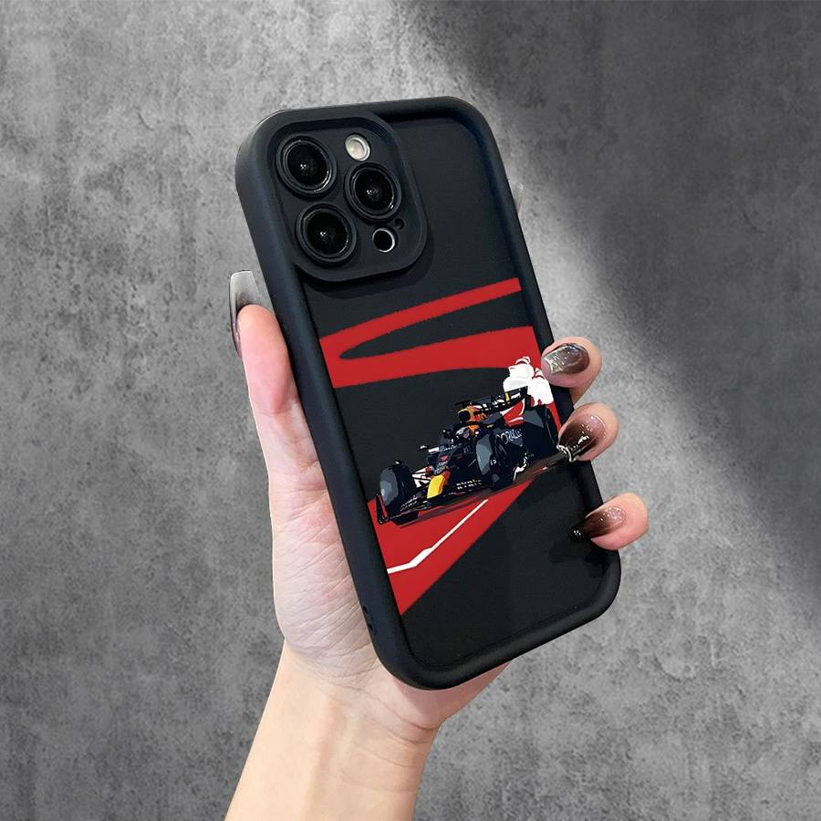 1Pc Black For iPhone 13 Pro Cool Racing Car Design Phone Case