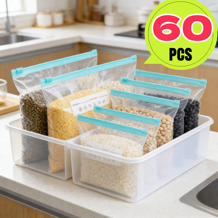 Food Storage Bags Quantity Buckle Type  60Pcs