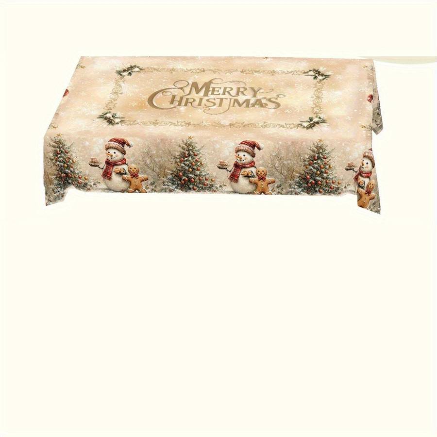 Christmas Tablecloth Size 150X150Cm Round