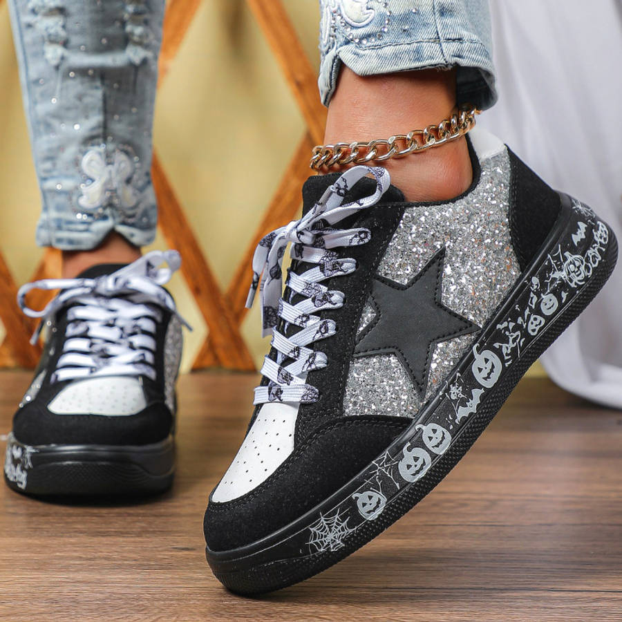 Women S Sneakers Color Black And White Bottom With Black And White Sizeuk 9