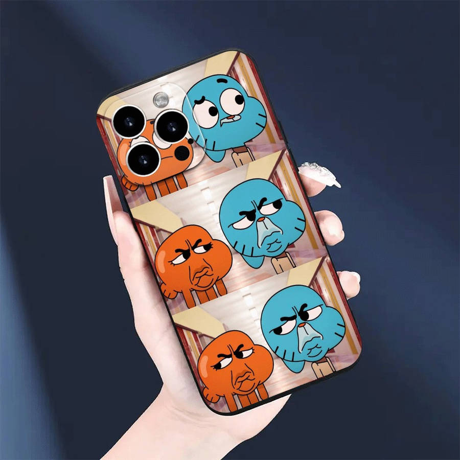 1Pc Black For iPhone 12 Pro Amazing World Of Gumball Phone Case